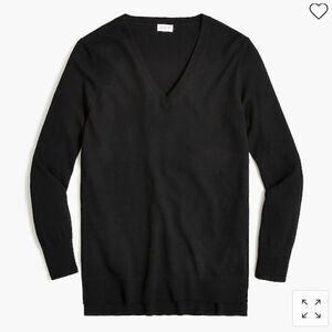J. Crew Factory Wool-blend V-neck tunic sweater Item BB086*